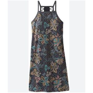 Prana Ardor Dress Womens Small Multicolor Floral Sleeveless Bodycon Yoga Casual